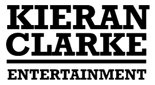 The logo for kieran clarke entertainment.